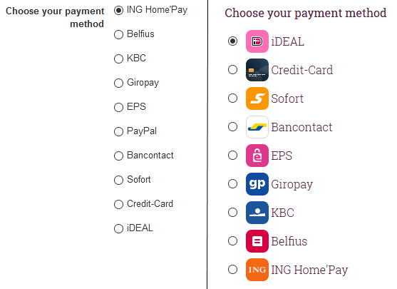 RO Payments RSForm!Pro Payment Options