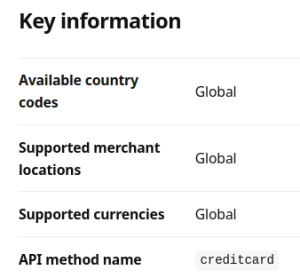 Mollie Payment Method Details