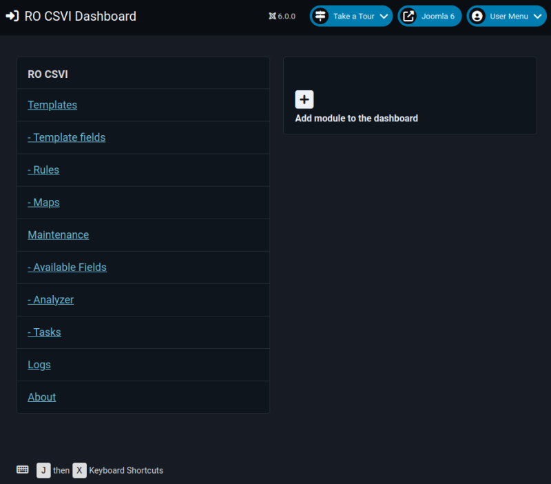 RO CSVI 9.1.0 Dashboard
