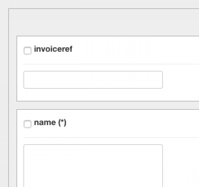 RO Payments Configurable fields reference