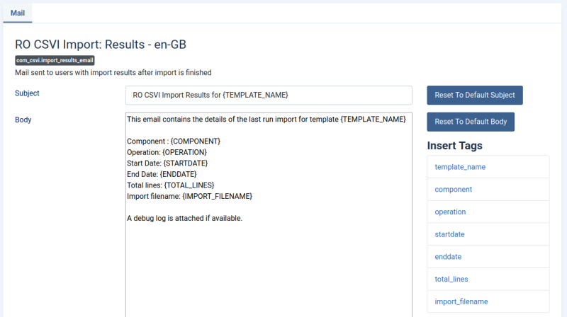 RO CSVI Import Results Mail Template