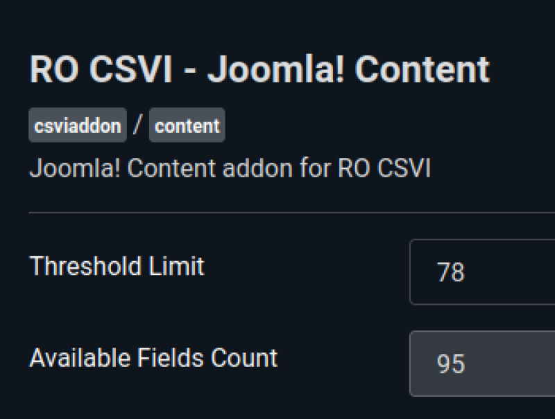 RO CSVI 9.5.0 Threshold Setting