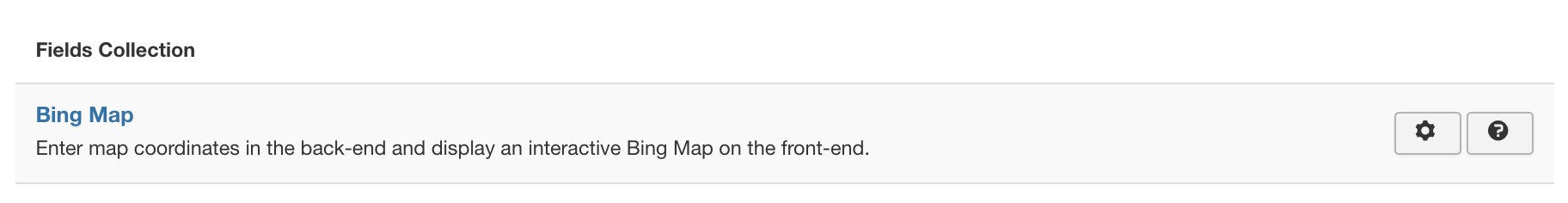 Bing map settings