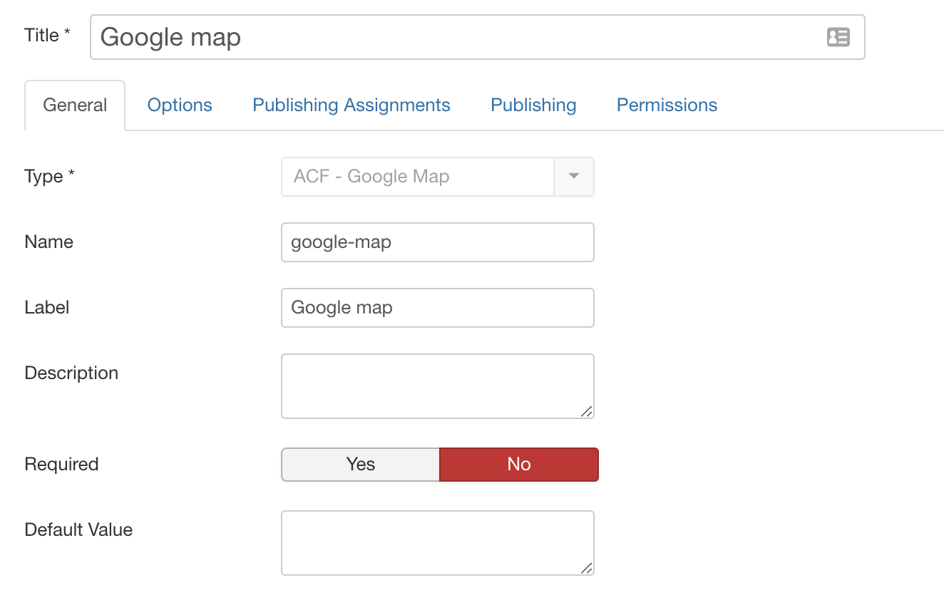 Googlemap custom field