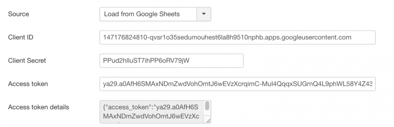 Google access token generate