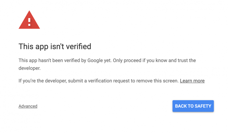 google app not verified