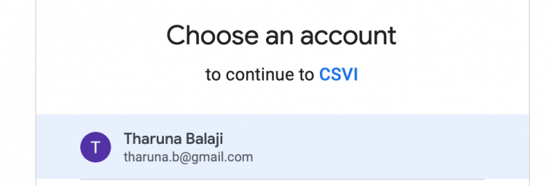 RO CSVI Google select account
