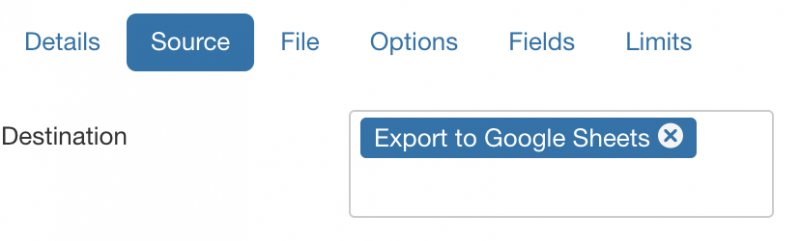 setting up google sheet export with ro csvi