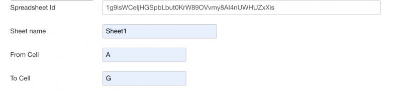 Google sheet import result