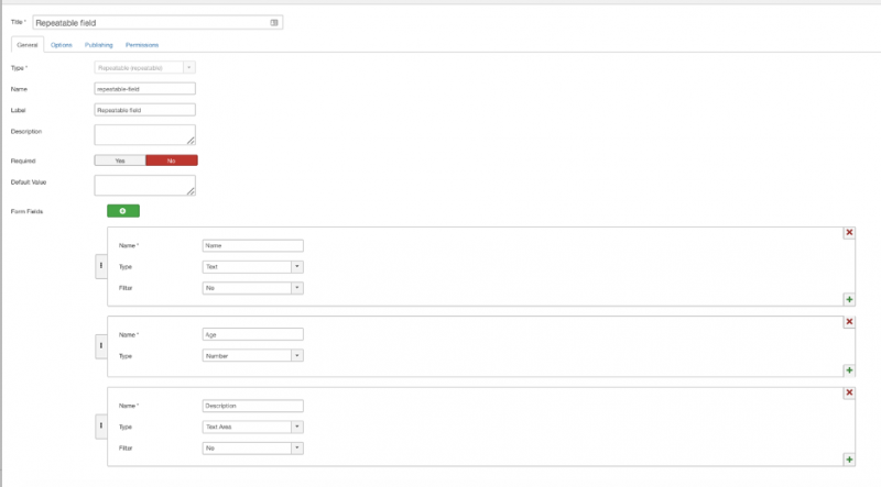 Joomla custom field repeatable field