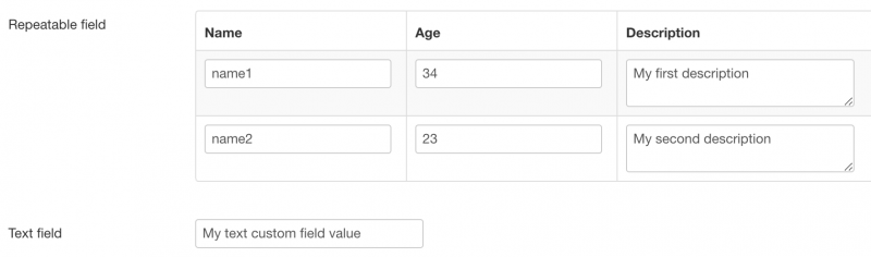 Joomla custom fields