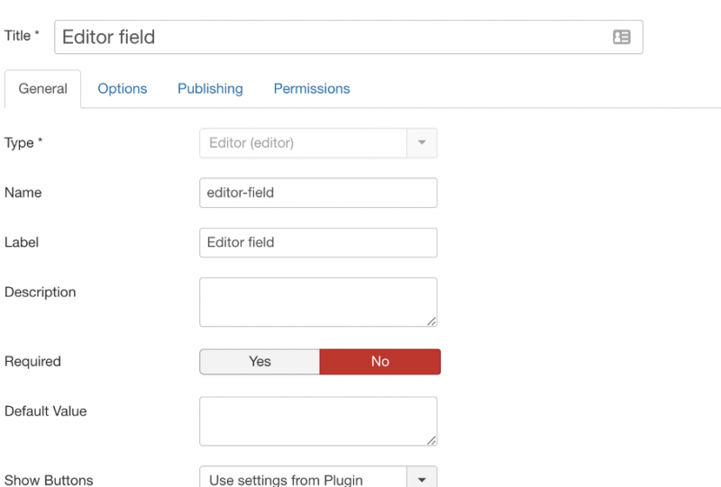 Joomla custom field editor field