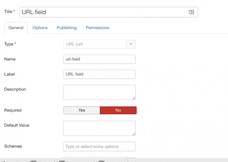 Joomla custom field URL field