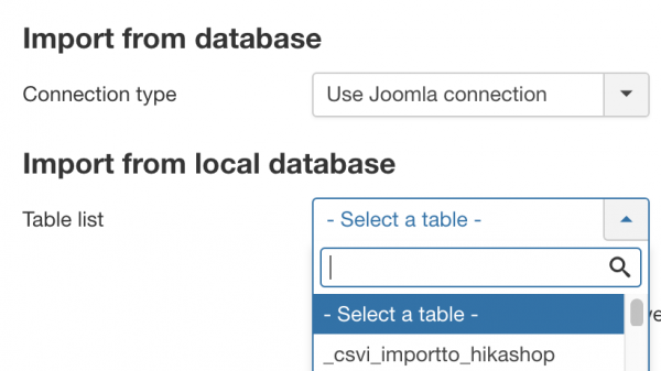 load from database local connection