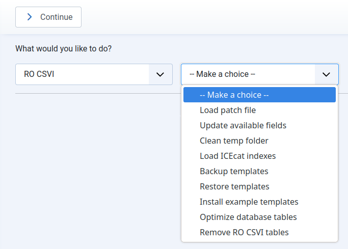 RO CSVI Maintenance Operations