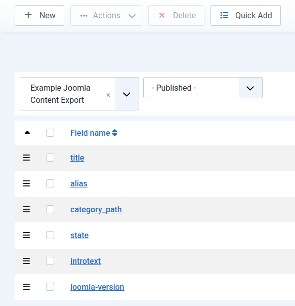 RO CSVI Template Fields List