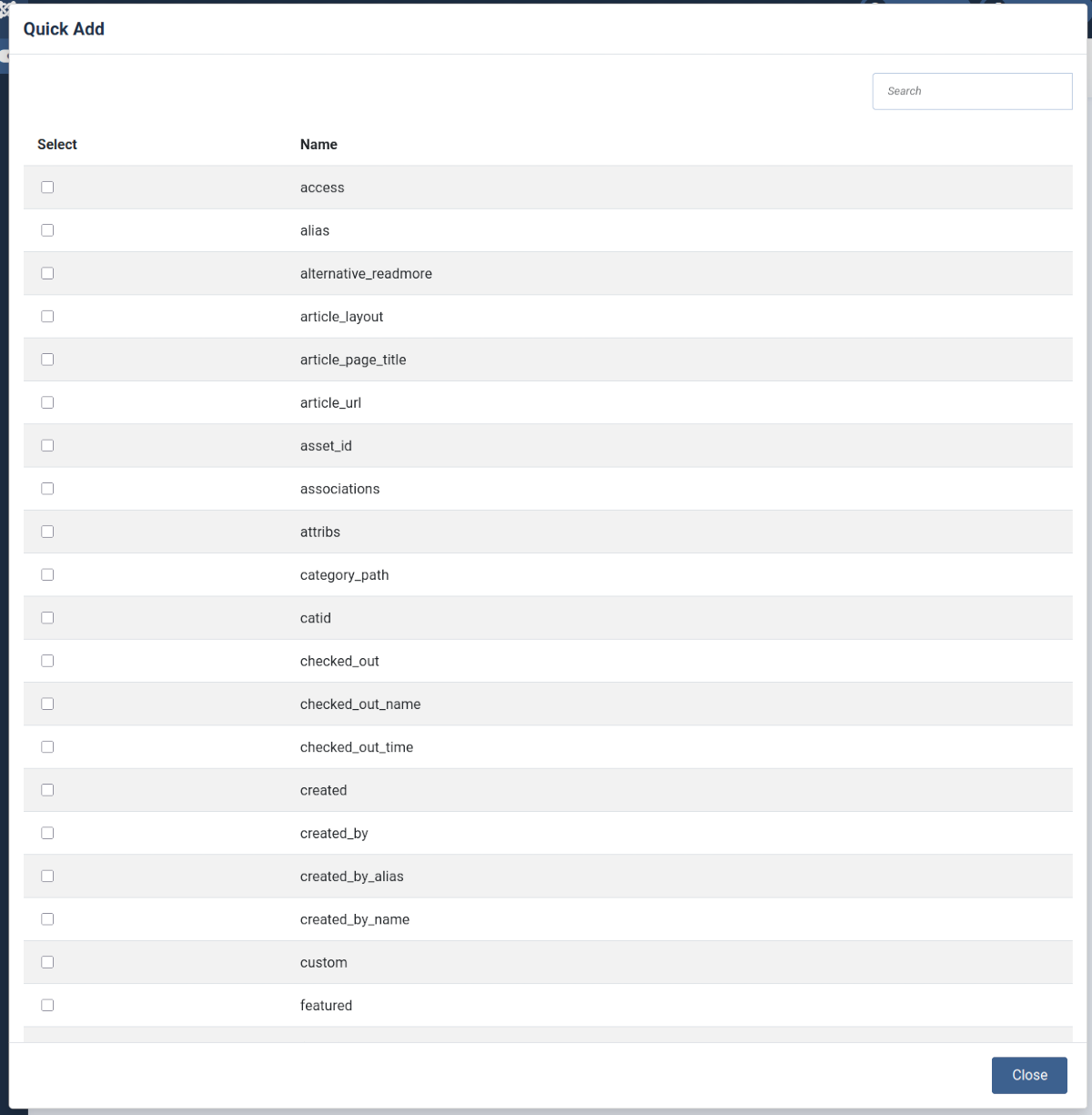 RO CSVI Template Fields Quick Add