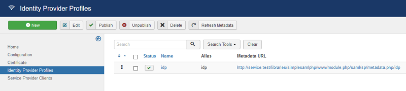 RO Single Sign On Identity Provider Profiles