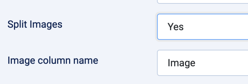 Setting to split multiple images to individual columns