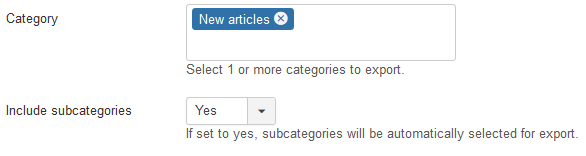 Joomla! Content subcategory support