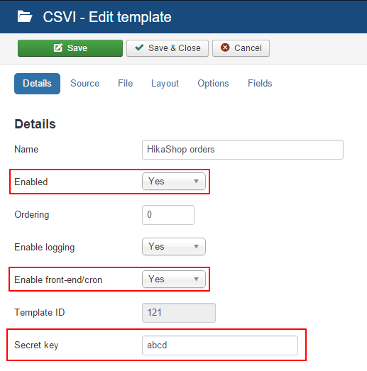 CSVI edit menu template