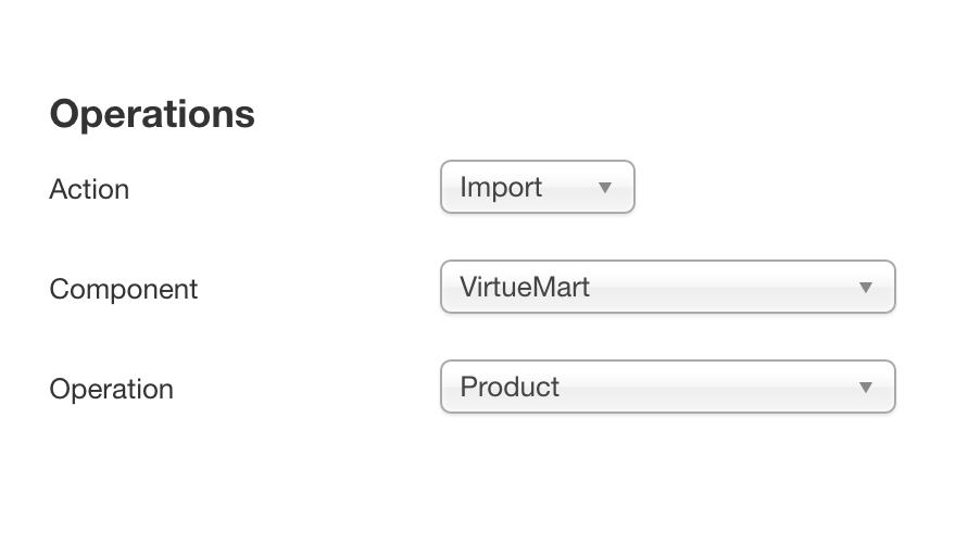 Choose VirtueMart Product import