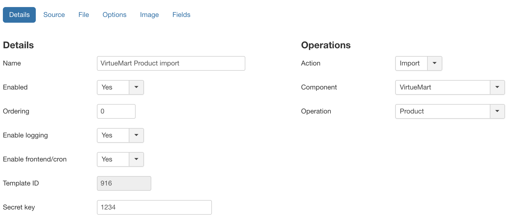 csvi7 frontend cron settings