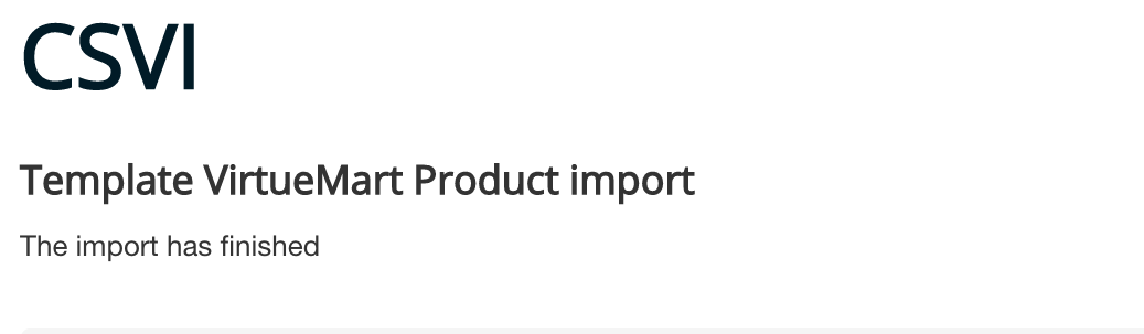 Frontend import finished
