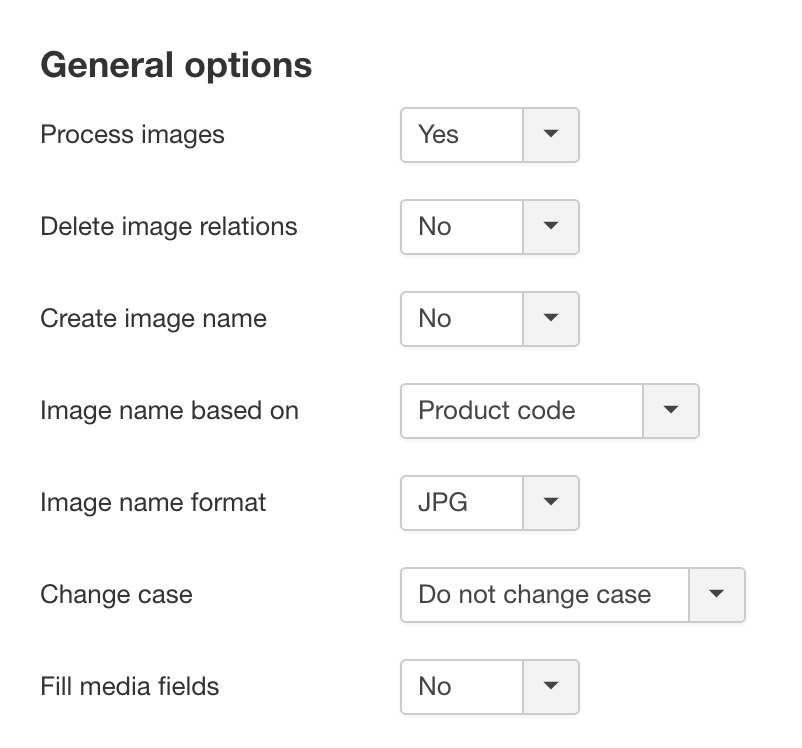 csvi hikashop image general options