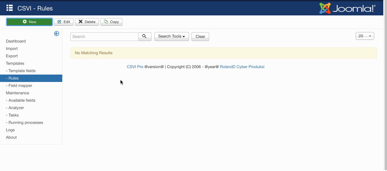 Replacing line breaks in RO CSVI Exports - Add rule to template field